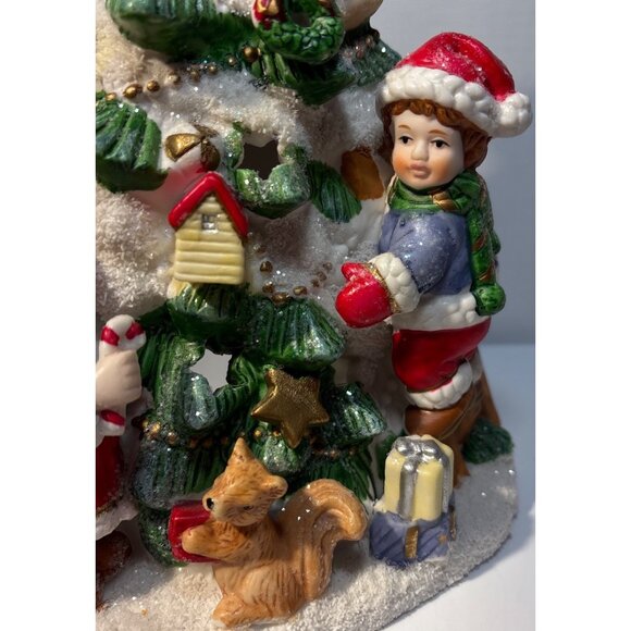 Ceramic Christmas Tree Votive Tealight Candle Holder Favorite Things Children - Picture 2 of 11
